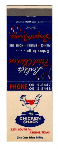 The chicken shack matchbook - shack,